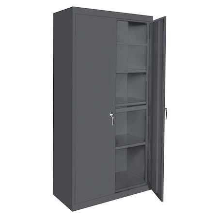 Steel Cabinets Usa Storage Cabinet, 72 in H, 36 in W, 18 in D, Charcoal, 4 Shelves AAH-36RB-C